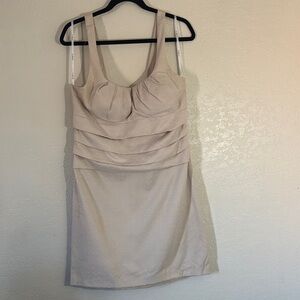 Elegant Cream Sleeveless Dress